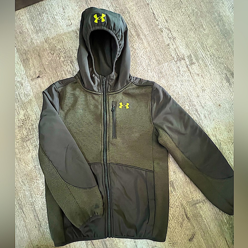 Under Armor Green Youth Medium Zip up Jacket